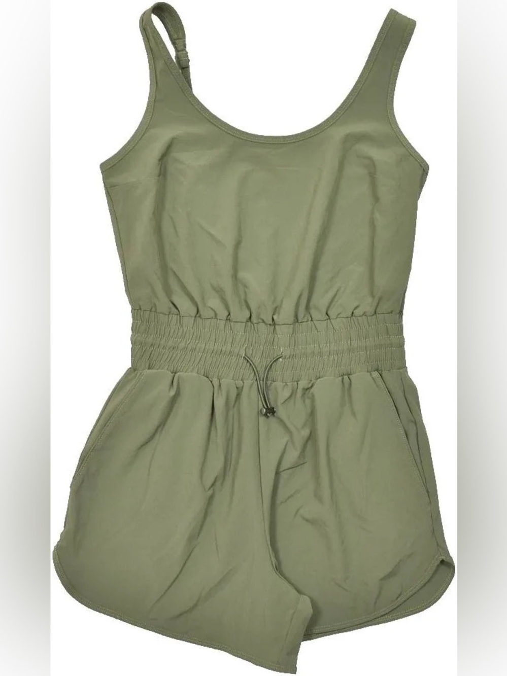 Abercrombie & Fitch Olive Green' Drawstring Waist Romper